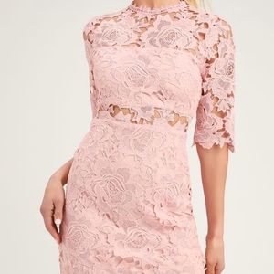 Pink lace dress